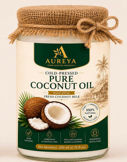 Aureya Pure Coconut Oil | Cold Pressed & Multipurpose